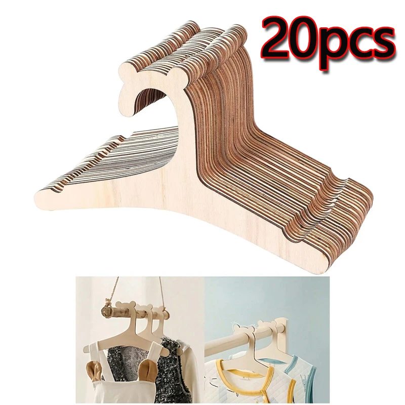 Baby Nursery Decor Girl - yes5/10/20/50個入り ベビー服ラック かわいいクマの木製子供服ハンガー 家庭用 女の子 プリンセスルーム