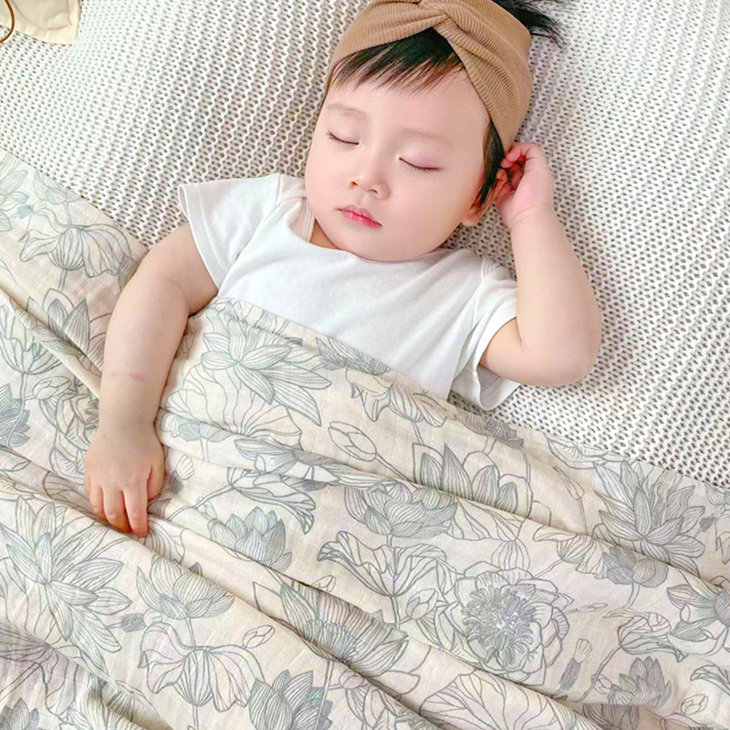 Swaddle Blanket Muslin - 綿のベビーブランケット,新生児用モスリンブランケット