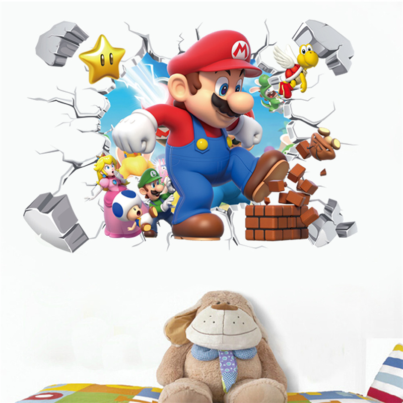 Baby Nursery Package - 3D漫画アニメゲームキャラクターのウォールステッカー、子供部屋、リビング、幼稚園、ベビー保育園、DIYデコレーション用