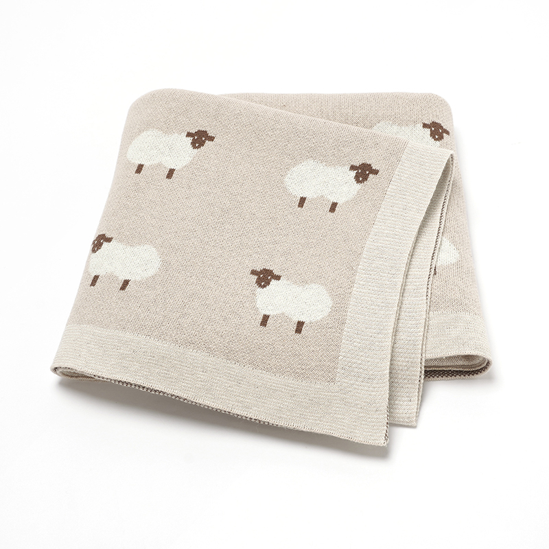 Swaddle Blanket Muslin - かわいい羊プリントモスリン新生児男の子 & 女の子ベビーベッドブランケットおくるみラップオーガニックコットン幼児セキュリティブランケット 0-24 メートル