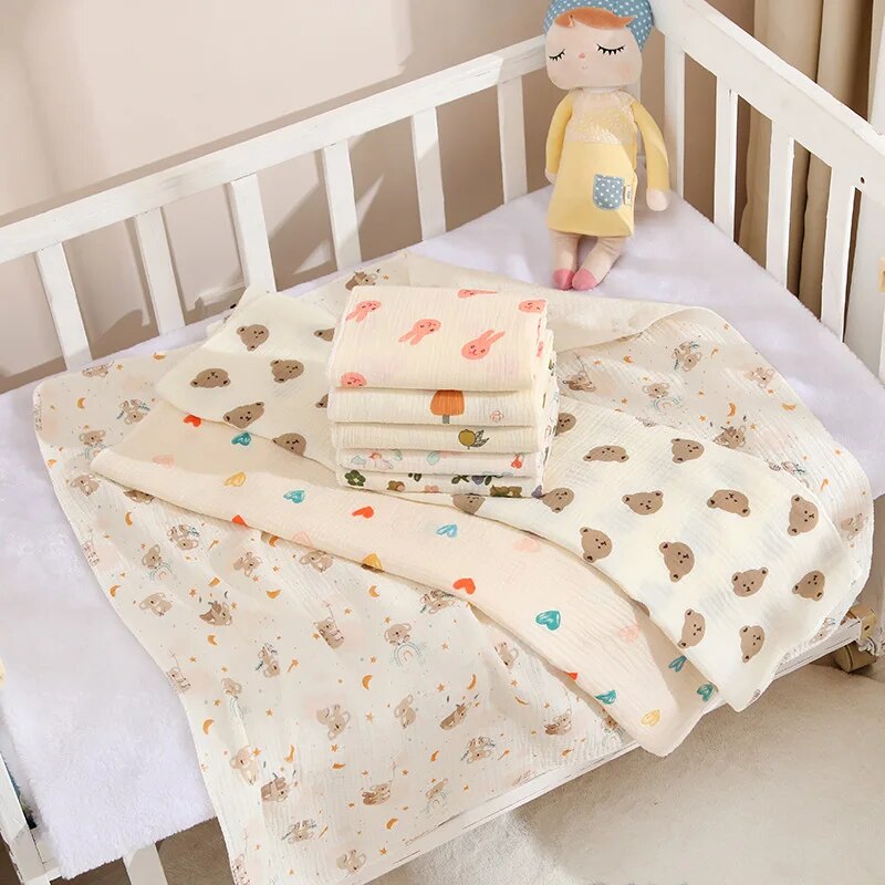 Swaddle Blanket Muslin - ベビー受信ブランケット新生児綿モスリンおくるみブランケット寝具幼児バスタオルベビーアイテム母子供