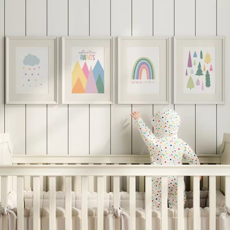 Baby Nursery Letters - 子供部屋,子供部屋,家の装飾のための印刷可能な自由奔放に生きるキャンバスの絵