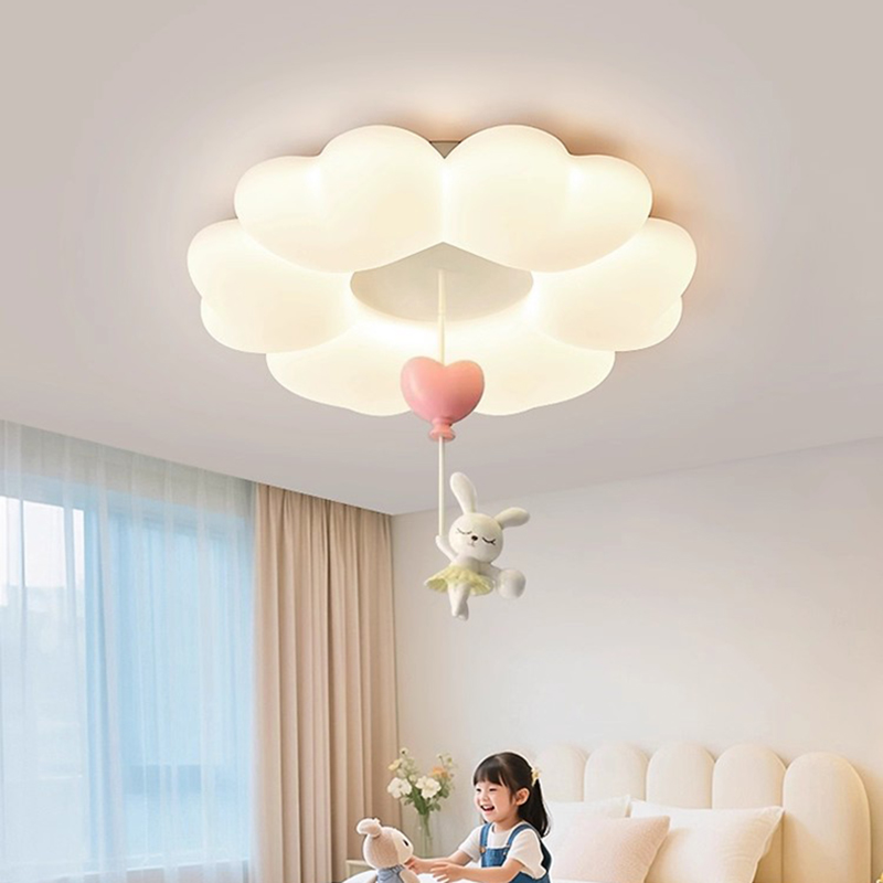 Baby Nursery Ceiling Light - モダンな温かみのある子供部屋雲天井ランプフランスのロマンチックなクリームスタイル保育園ベビールーム男の子女の子寝室天井照明