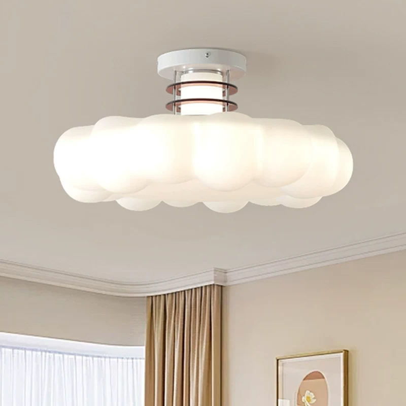 Baby Nursery Ceiling Light - クリームスタイルクラウド寝室天井照明LED子供部屋装飾ライト暖かいベビー部屋保育園女の子男の子寝室天井ランプ
