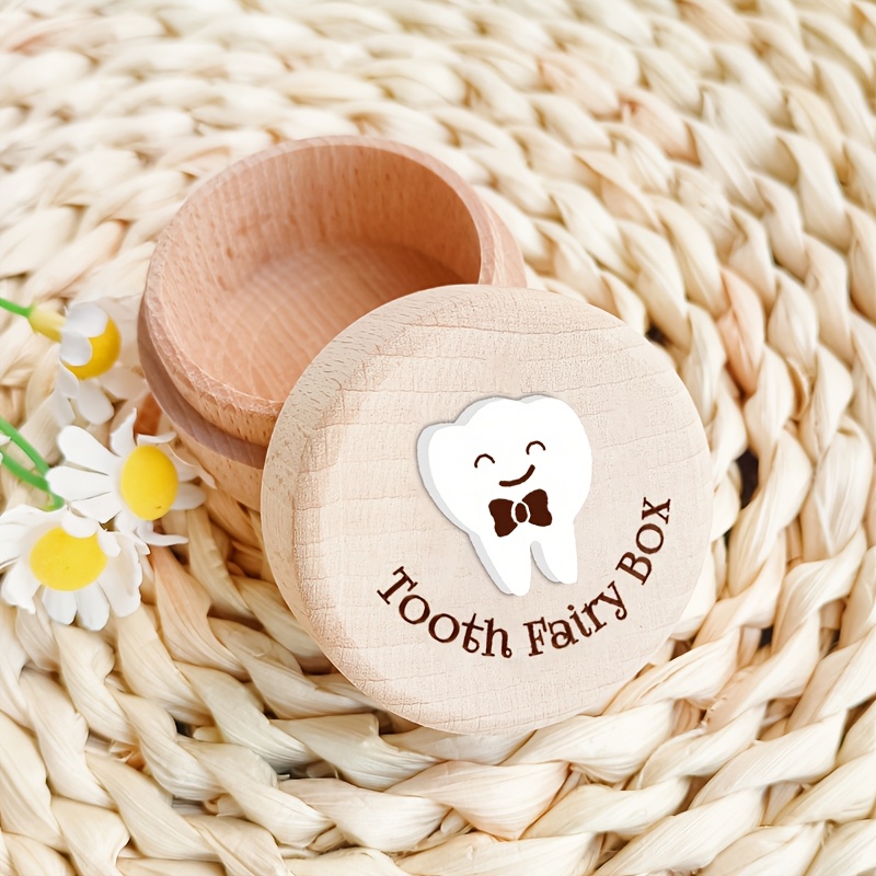 Baby Keepsake Box - 思い出の保管庫 2D かわいい漫画デザイン木製ボックス乳歯胎毛保存記念品貴重な誕生ギフト子供っぽい魅力