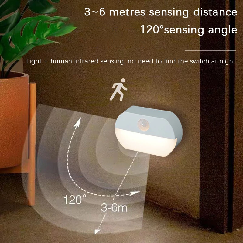 Baby Nursery Night Light - LED 人体感知ナイトライト寝室のベッドサイド通路ワードローブ照明ナイトライトベビールーム家庭用屋内壁ランプ