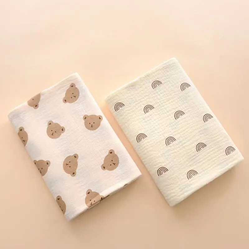 Swaddle Blanket Muslin - 2Pc 綿モスリンブランケットベビー受信ブランケット新生児モスリンおくるみラップ寝具幼児バスタオルベビーアイテム