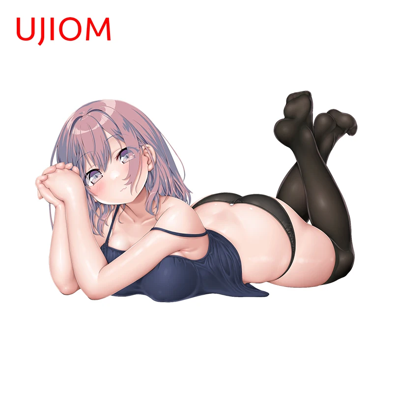 Baby Nursery Decor Girl - UJIOM アニメガール変態 NSFW うつ伏せ姿勢ウォールステッカー面白い赤ちゃん保育園ルームデカールセクシーな家の装飾シャンブル壁画
