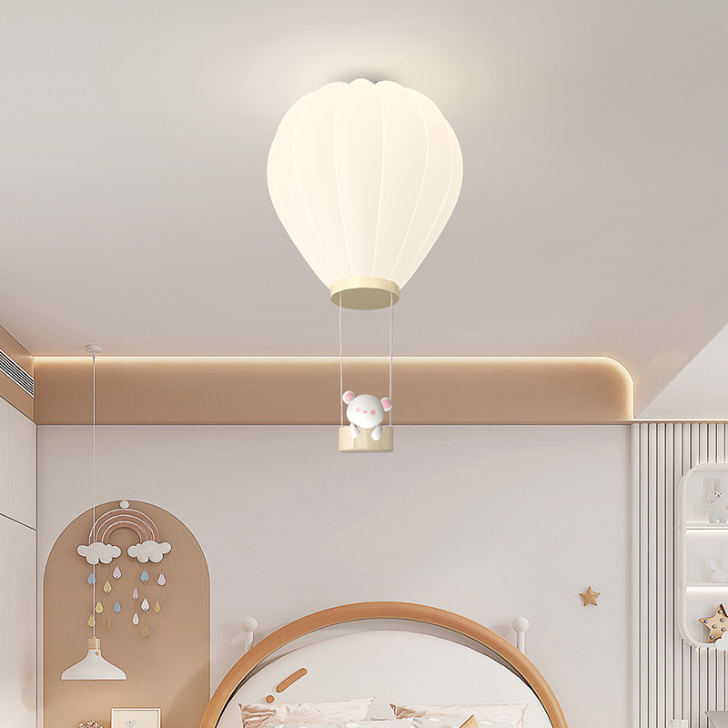 Baby Nursery Ceiling Light - クリームスタイル子供部屋シーリングライト白熱気球ライトクリエイティブベビールーム保育園男の子女の子寝室シーリングランプ