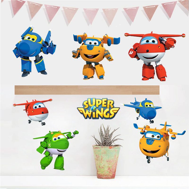 ホット漫画スーパー羽変形飛行機ロボット赤ちゃん家の装飾アニメ - Baby Nursery Package のレビューと価格