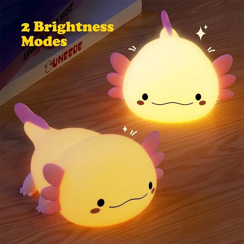 かわいいアホロートルナイトライトシリコン製保育園用睡眠ランプ - Baby Nursery Night Light のレビューと価格