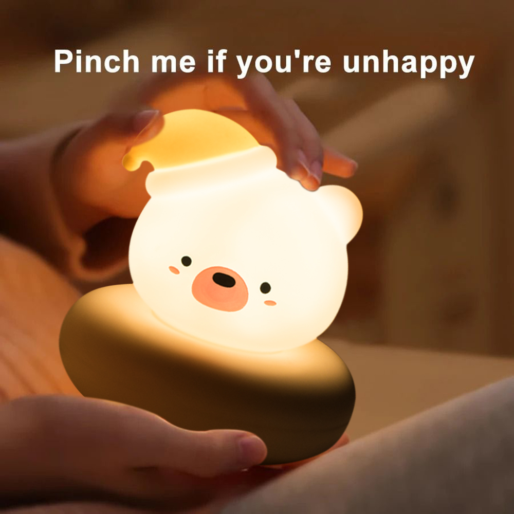 LED保育園猫ナイトライト3段階調光可能寝室常夜灯子供用タッ - Baby Nursery Night Light のレビューと価格