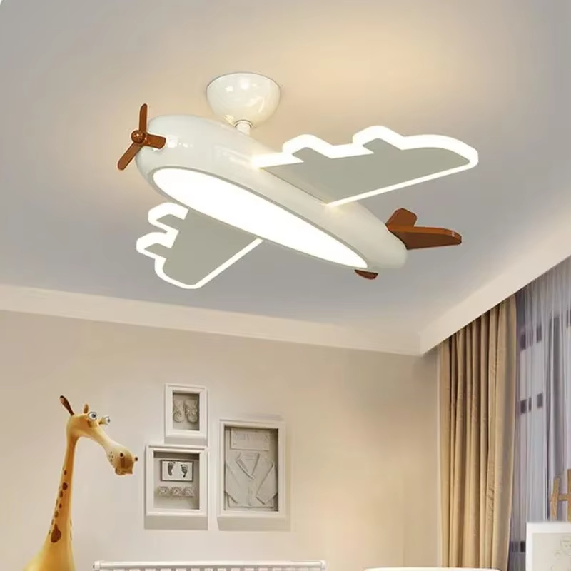 漫画飛行機シーリングランプクリエイティブデザイン Led ホ - Baby Nursery Ceiling Light のレビューと価格