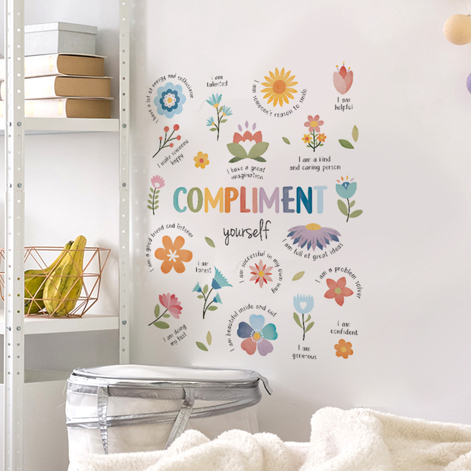 英語のカラフルな心に強く訴える引用水彩ウォールステッカー子供 - Baby Nursery Quotes のレビューと価格