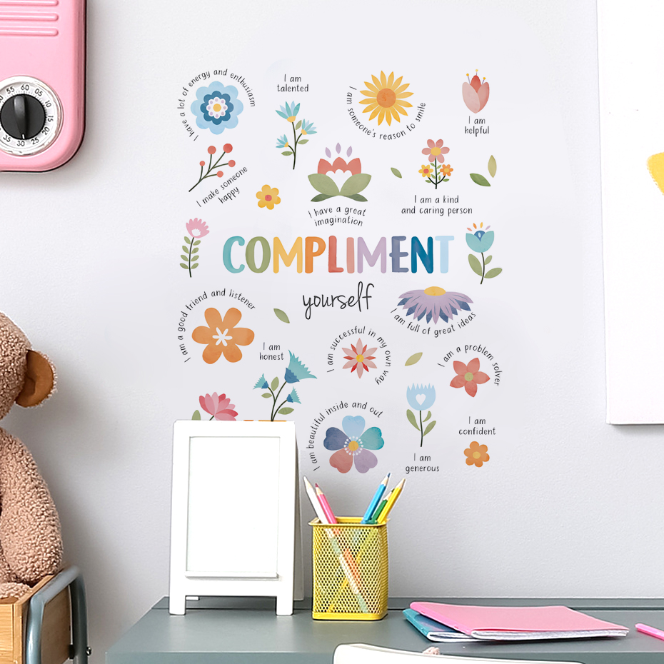 英語のカラフルな心に強く訴える引用水彩ウォールステッカー子供 - Baby Nursery Quotes のレビューと価格
