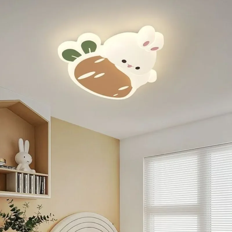 ニンジンウサギライトかわいい子供部屋天井照明モダンで温かみの - Baby Nursery Ceiling Light のレビューと価格