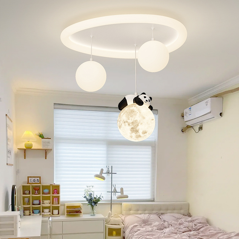 子供の部屋のためのクラウドパンダ天井ライト、バブルボールラン - Baby Nursery Ceiling Light のレビューと価格