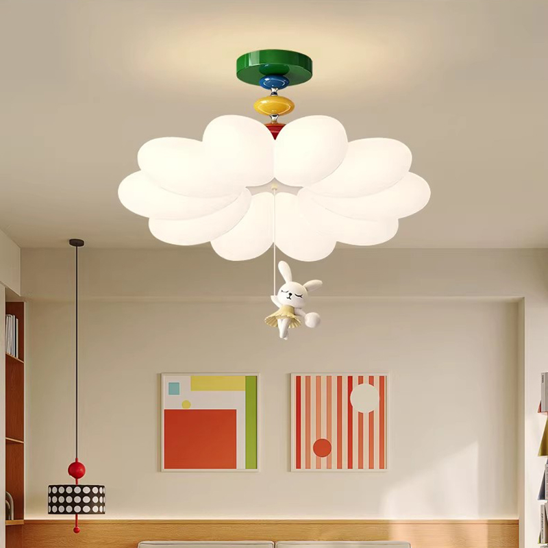クリームスタイル子供部屋フラワーシーリングライトカラーメンフ - Baby Nursery Ceiling Light のレビューと価格