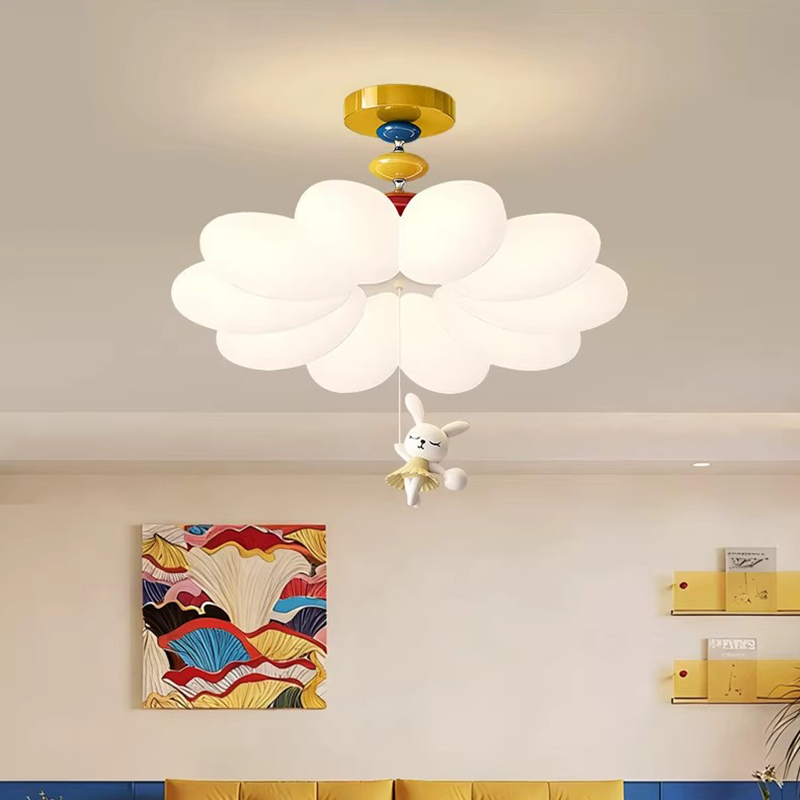 クリームスタイル子供部屋フラワーシーリングライトカラーメンフ - Baby Nursery Ceiling Light のレビューと価格