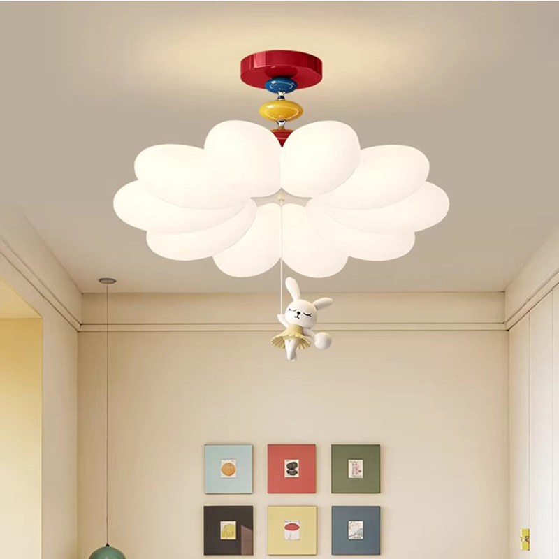 クリームスタイル子供部屋フラワーシーリングライトカラーメンフ - Baby Nursery Ceiling Light のレビューと価格