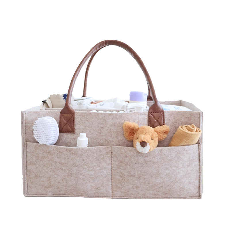 ベビーフェルト収納バスケット、幼児用おむつバッグ、ハンドル付 - Baby Nursery Package のレビューと価格