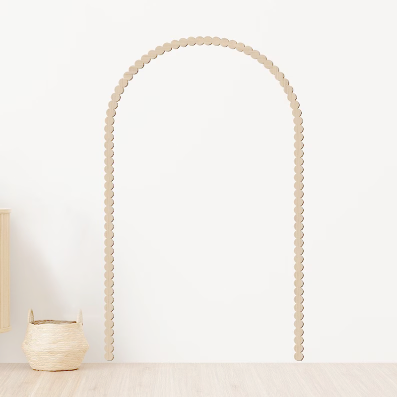 モダンな未完成の木製ウォールアーチ装飾、子供部屋の壁飾り、素 - Baby Nursery Frames のレビューと価格