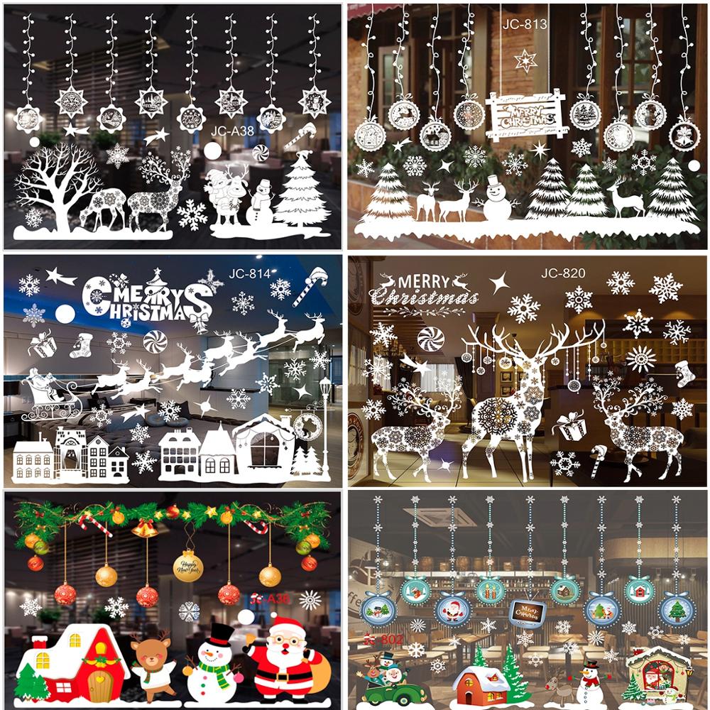 クリスマスウィンドウステッカークリスマスウォールステッカーキ - Baby Nursery Vinyl のレビューと価格