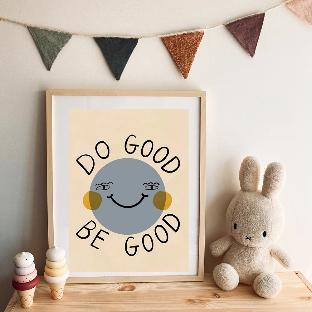 1PC フレームレス面白い漫画ウサギクマ動物壁アートキャンバ - Baby Nursery Quotes のレビューと価格