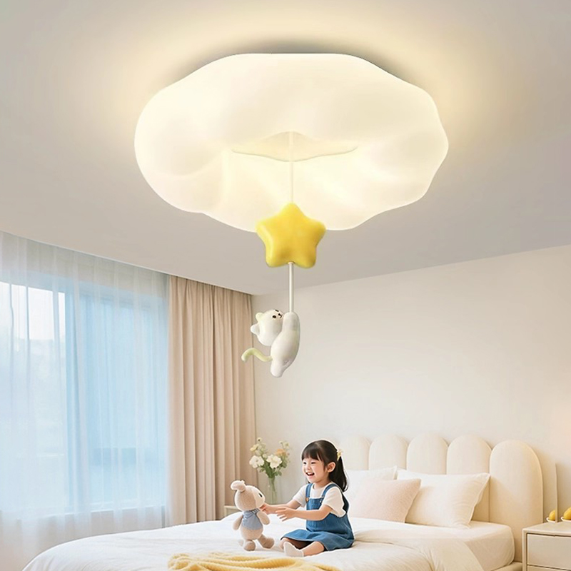 モダンな温かみのある子供部屋雲天井ランプフランスのロマンチッ - Baby Nursery Ceiling Light のレビューと価格