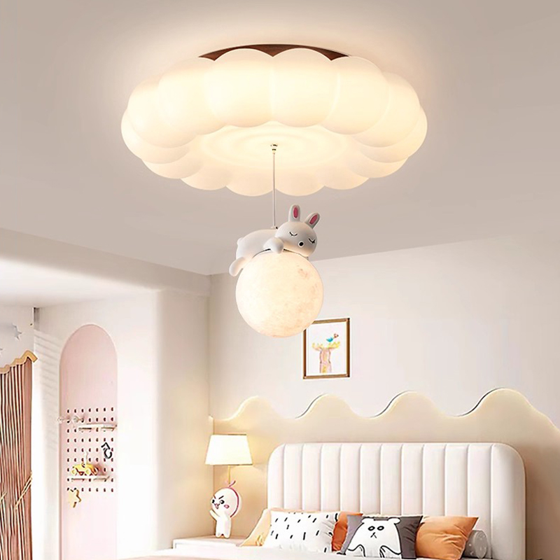 モダンな温かみのある子供部屋雲天井ランプフランスのロマンチッ - Baby Nursery Ceiling Light のレビューと価格