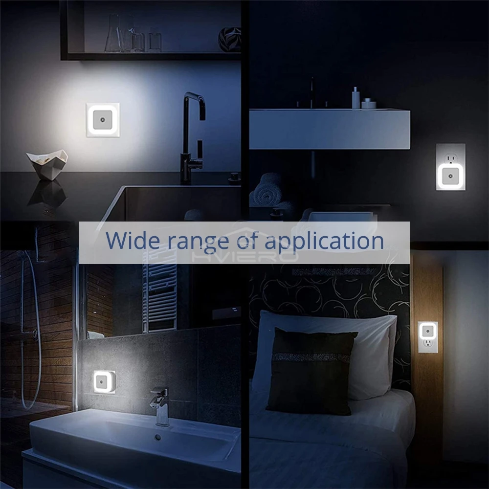 ワイヤレスセンサーLEDナイトライト EUプラグ ミニスクエ - Baby Nursery Night Light のレビューと価格