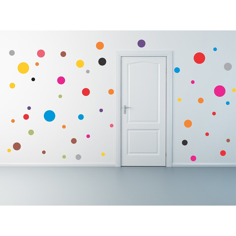 光沢のあるローズイエロー水玉ウォールステッカーサークル DI - Baby Nursery Yellow Walls のレビューと価格