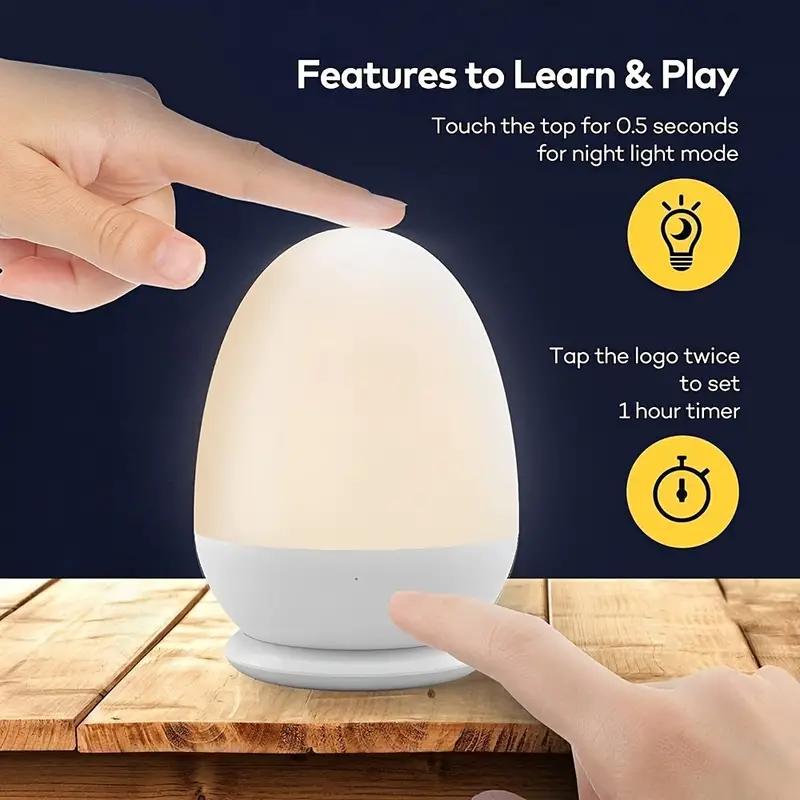 充電式のポータブルエッグナイトライト,ベビーケア用のタッチラ - Baby Nursery Night Light のレビューと価格