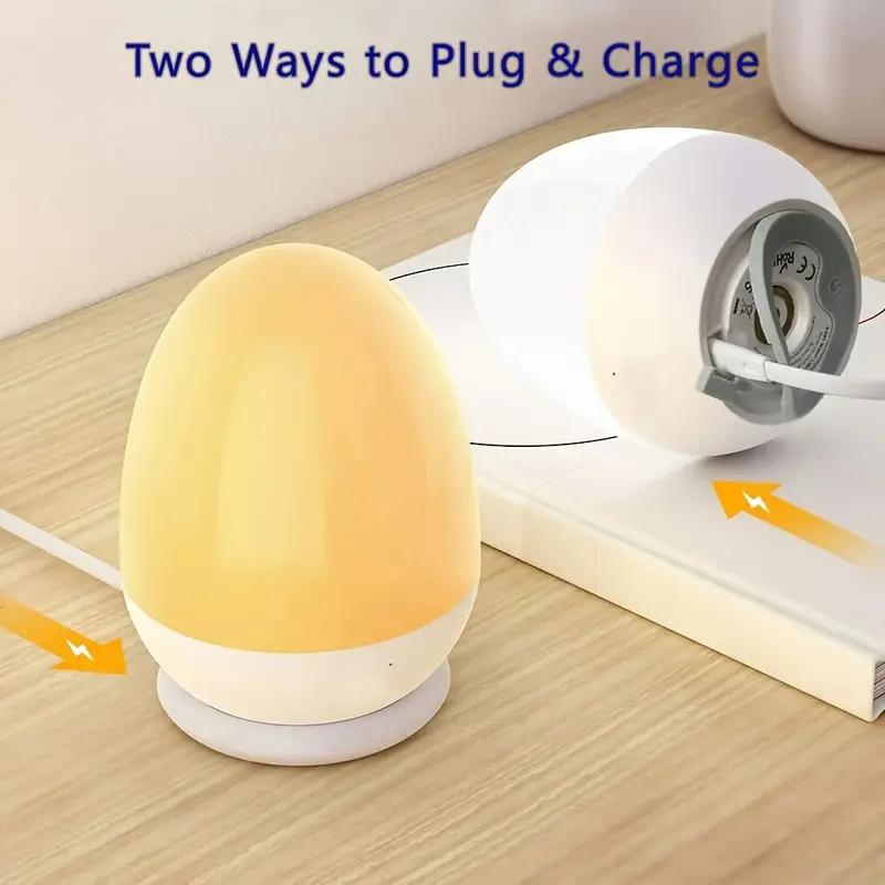 充電式のポータブルエッグナイトライト,ベビーケア用のタッチラ - Baby Nursery Night Light のレビューと価格