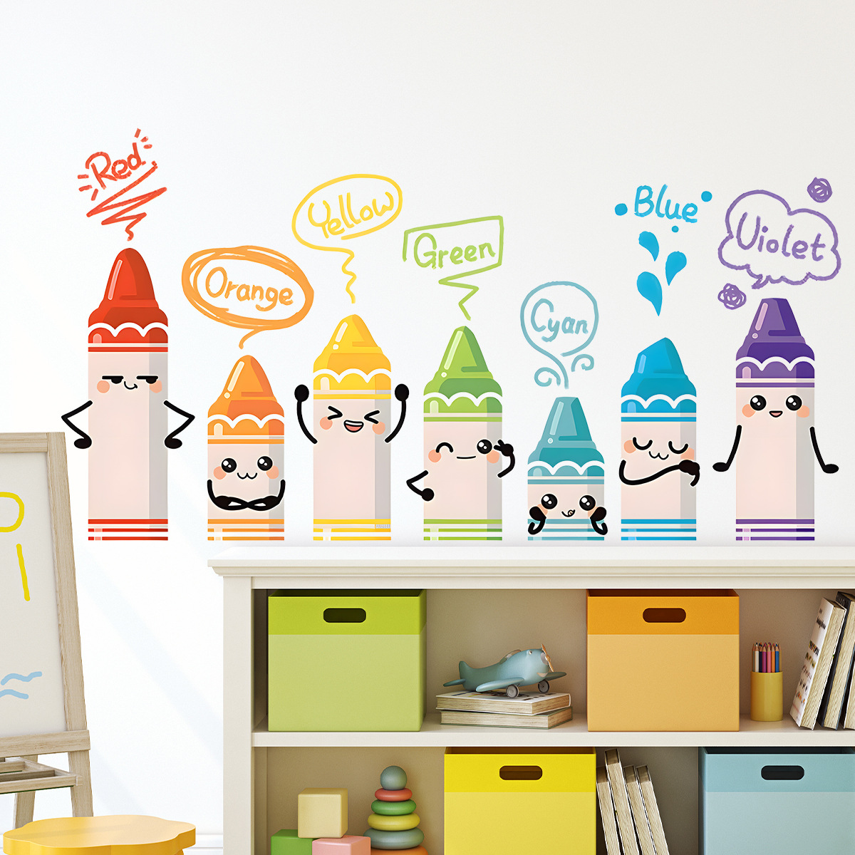 子供部屋用のクレヨンパターンのウォールステッカー,かわいいカ - Baby Nursery Package のレビューと価格
