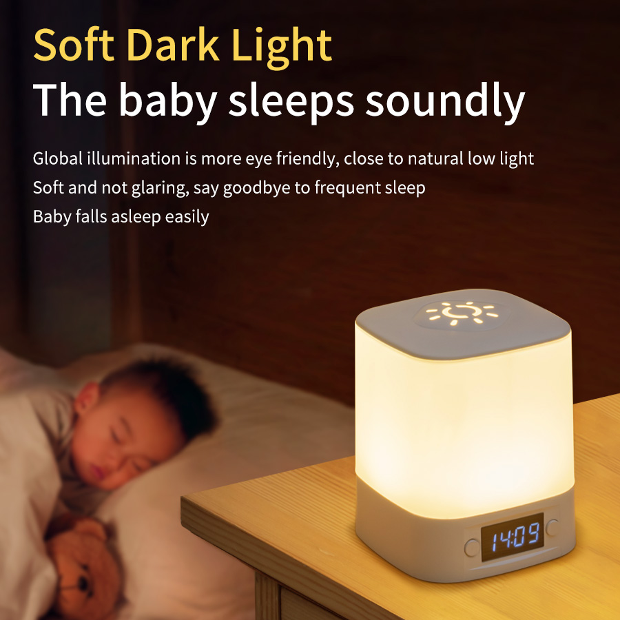 LED テーブルランプ USB 充電式 時間表示付き時計 タ - Baby Nursery Night Light のレビューと価格