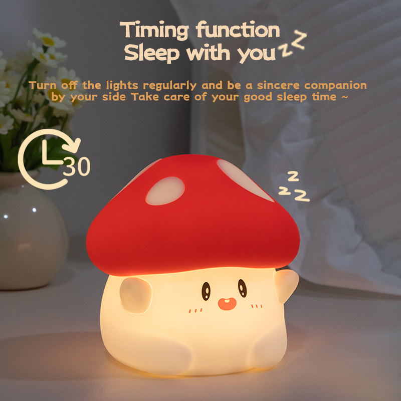 キノコナイトライト LED 充電式 USB テーブルランプデ - Baby Nursery Night Light のレビューと価格