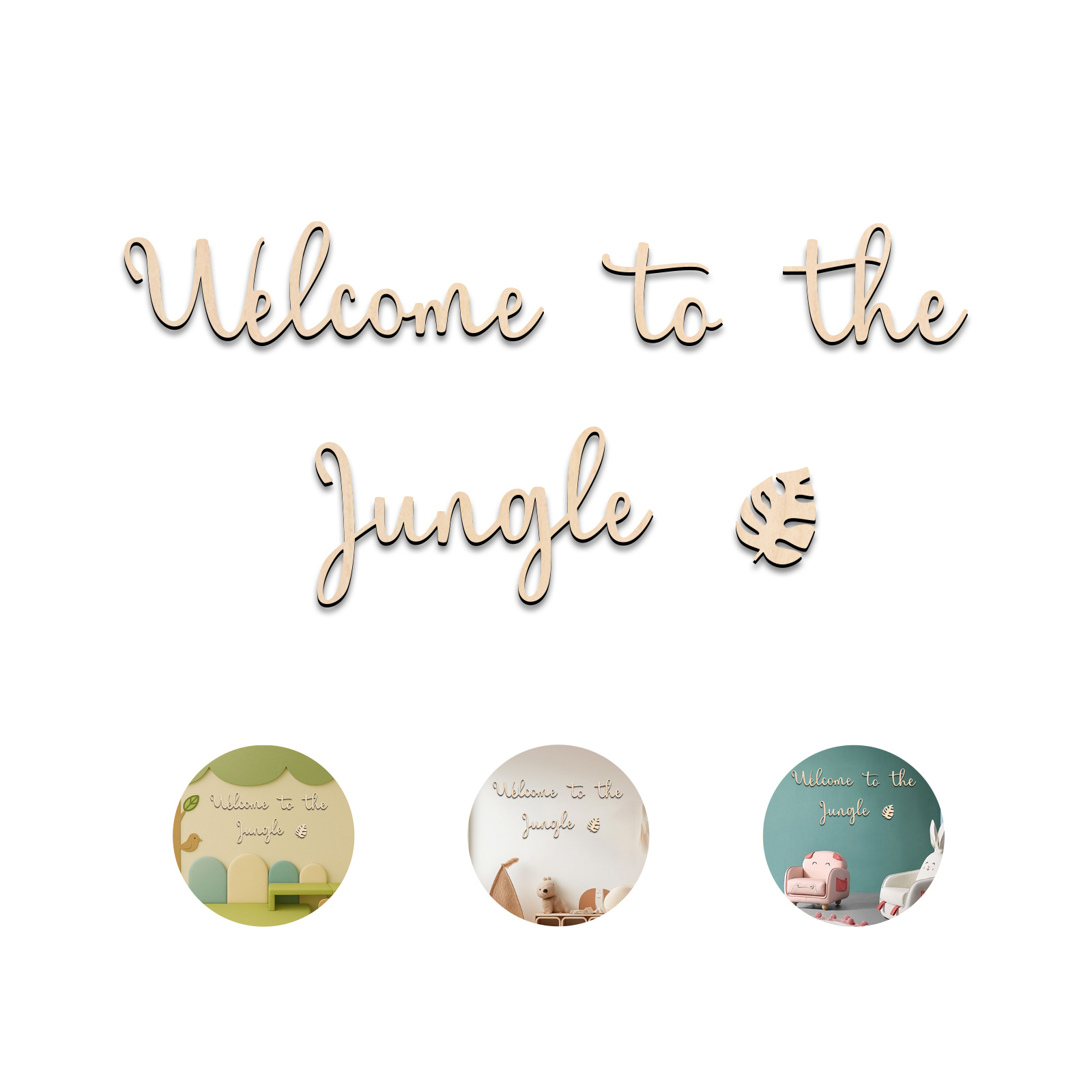 ジャングルへようこそ 木製サイン - 子供部屋の装飾、森の保 - Baby Nursery Sign のレビューと価格