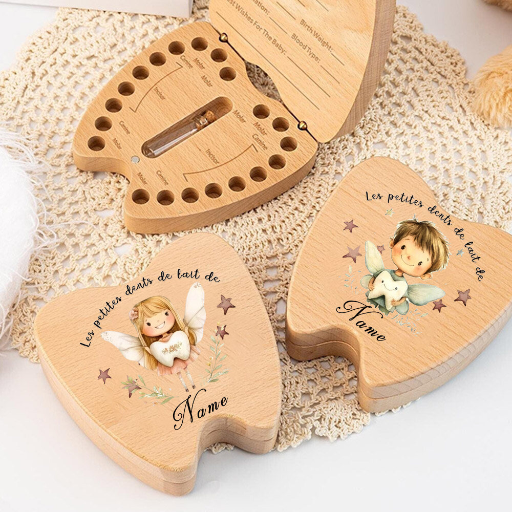 パーソナライズされた歯の妖精ボックス 乳歯保管ボックス 歯の - Baby Keepsake Box のレビューと価格