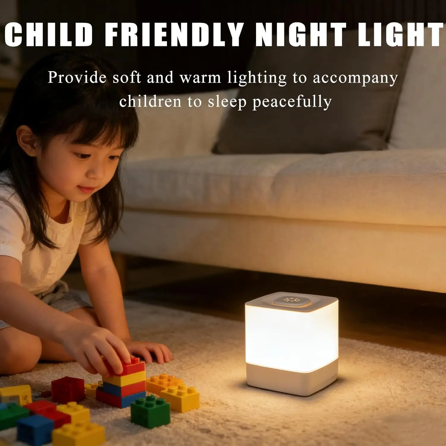 LEDナイトライトベッドサイドランプ、タッチリモコン付きポー - Baby Nursery Night Light のレビューと価格
