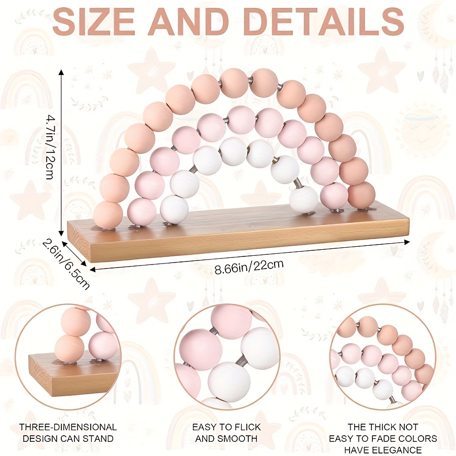 レインボーガール 3D ベビールーム装飾 ピンク 木製 ビー - Baby Nursery Decor Girl のレビューと価格
