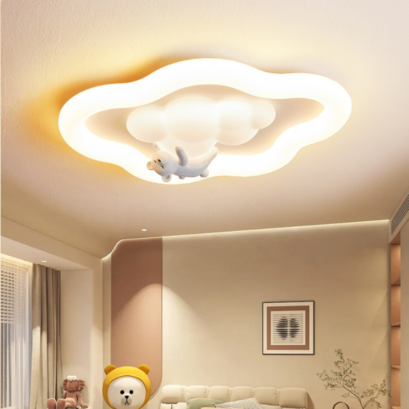 かわいい白い雲の天井照明 LED 動物ランプ子供部屋ベビール - Baby Nursery Ceiling Light のレビューと価格