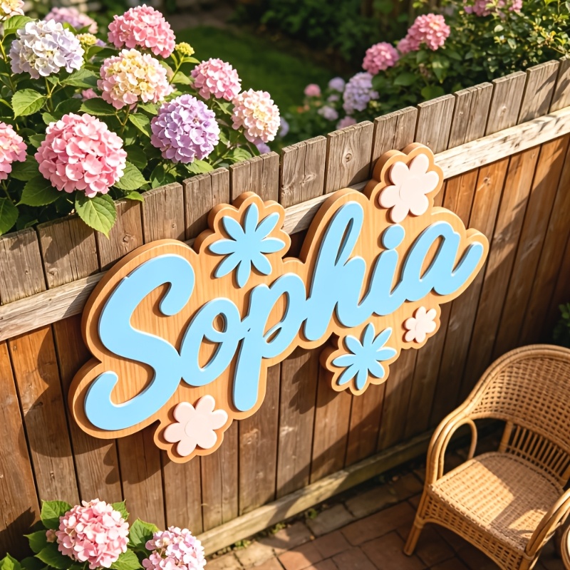 パーソナライズされた花柄の名前入りルームサイン、カスタマイズ - Baby Nursery Sign のレビューと価格