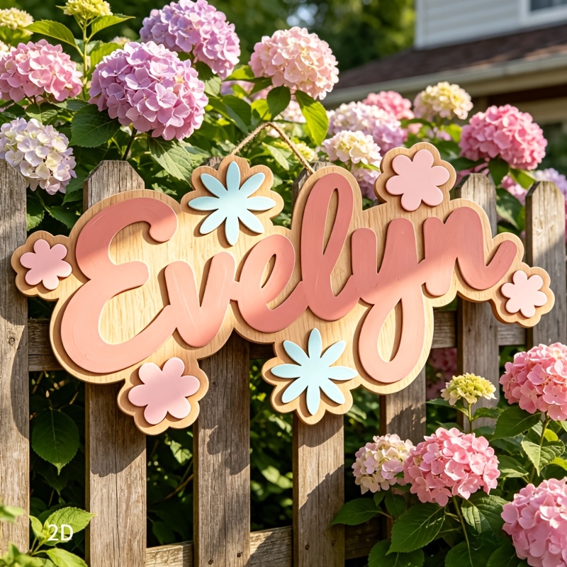 パーソナライズされた花柄の名前入りルームサイン、カスタマイズ - Baby Nursery Sign のレビューと価格