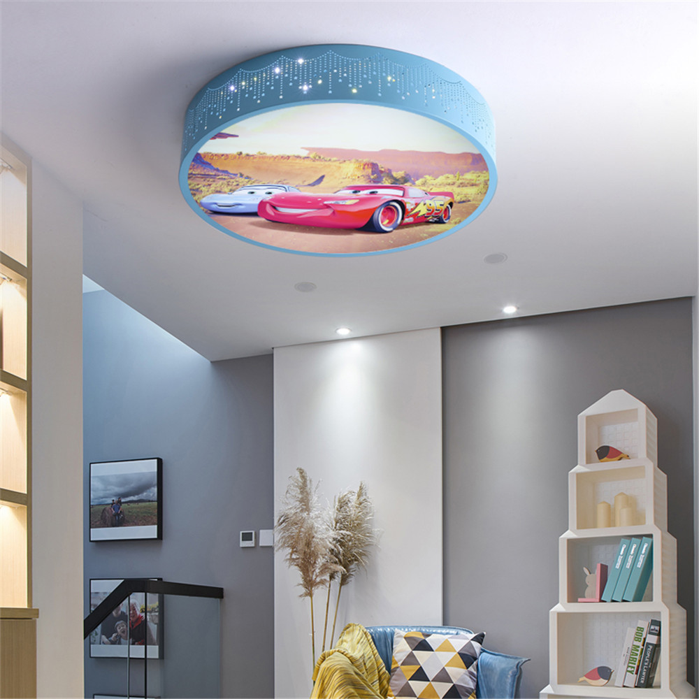 漫画車ラウンド Led 天井ランプ変更可能なリモート子供の寝 - Baby Nursery Ceiling Light のレビューと価格