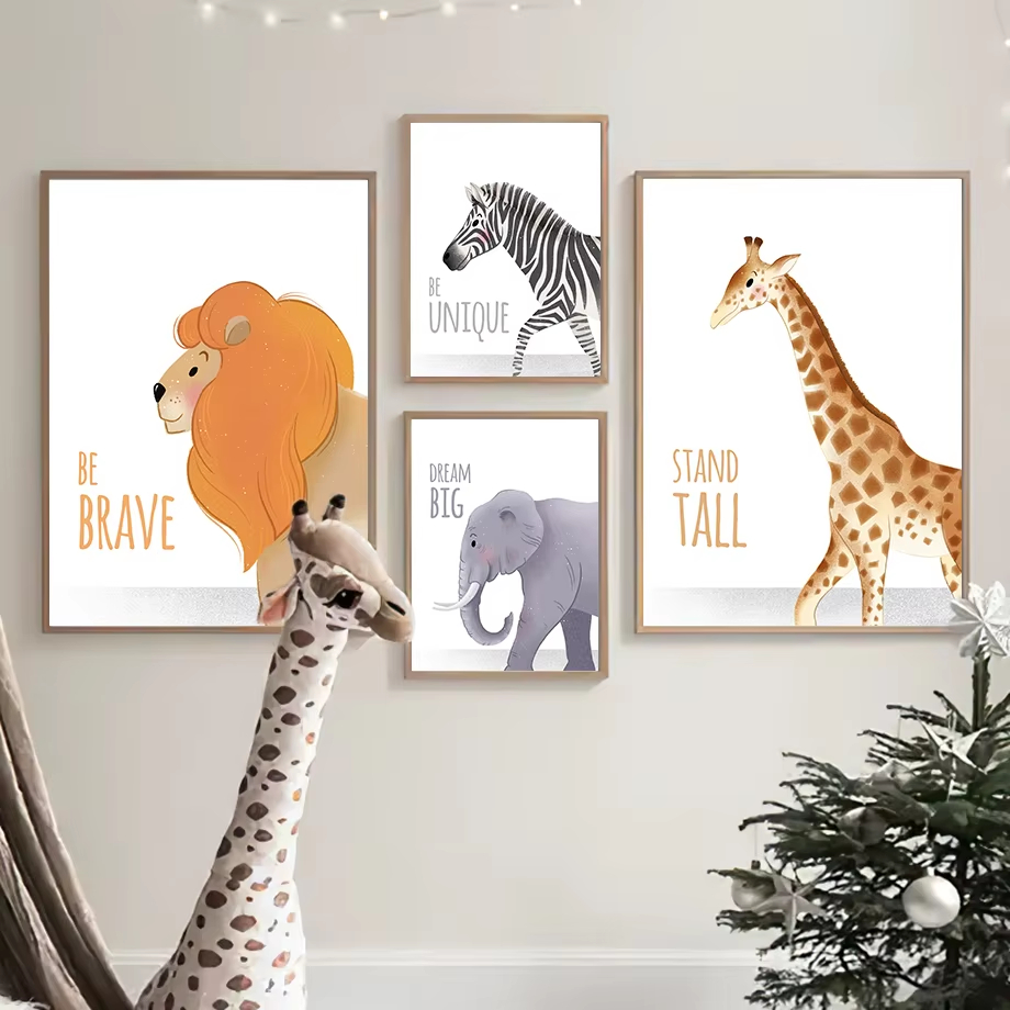 心に強く訴える引用保育園壁アート壁画象キリンライオンサイキャ - Baby Nursery Quotes のレビューと価格