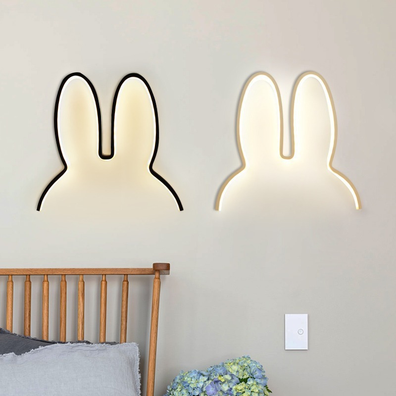 かわいいLEDウサギウォールライト、USB電源、ベビーデスク - Baby Nursery Night Light のレビューと価格