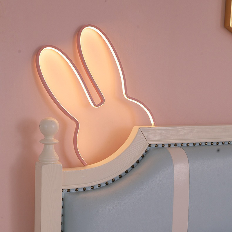 かわいいLEDウサギウォールライト、USB電源、ベビーデスク - Baby Nursery Night Light のレビューと価格