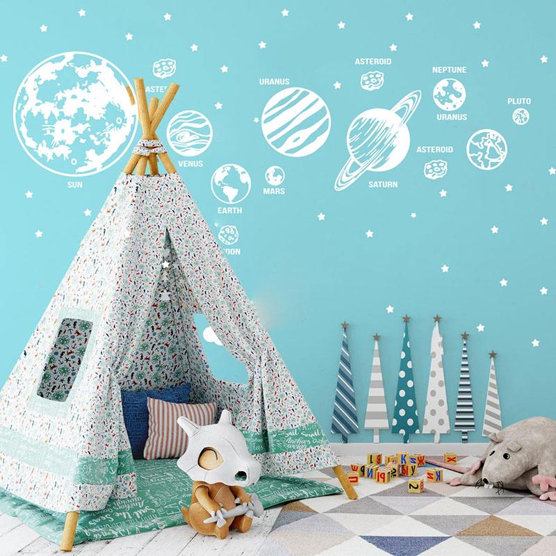 大きな惑星のソーラーシステム,ウォールステッカー,ベビールー - Baby Nursery Package のレビューと価格