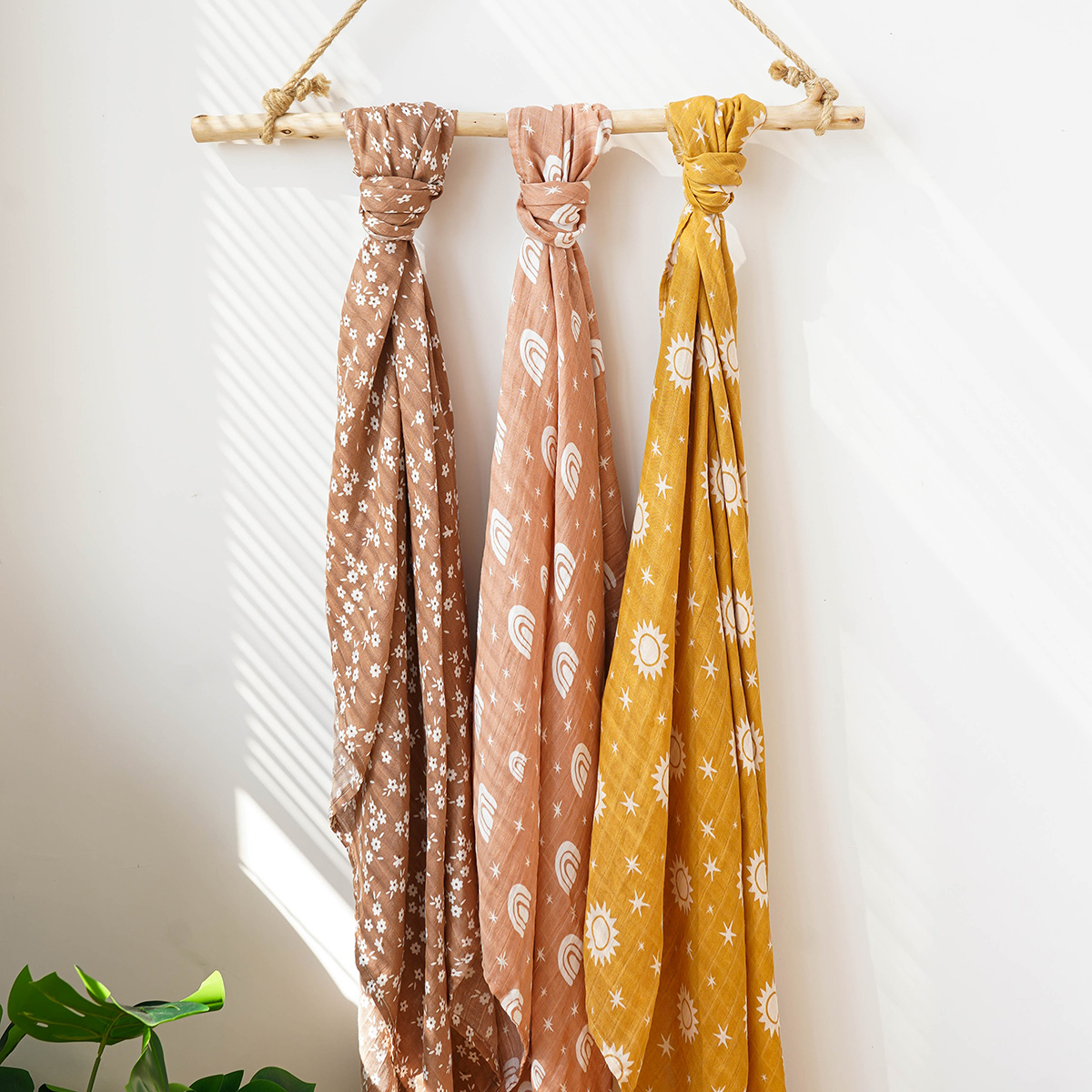 120 × 110 センチメートル 2 層ベビーモスリンおく - Swaddle Blanket Muslin のレビューと価格